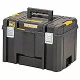 DEWALT DWST83346-1, TSTAK VI - Unità profonda porta elettroutensili con vasca portaoggetti amovibile, cerniere per aggancio laterale.