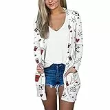 AJGRHE Cappotti Maglietta Leggera a Maniche Lunghe San Valentino Giacca In Pile Cappotto Trapuntato da Donna Cappotto Invernale Giacca Di Transizione Felpa Invernale Giacca Di Transizione (Rosso,L)