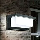 DAXGD Applique da Esterno 16W, Lampada da Parete LED impermeabile IP65, Applique da Parete Esterno quadrate per balcone giardino terrazza, bianco freddo 6500K, nero
