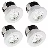 Yangtek 4 x Mini Faretti LED da Incasso 3W Bianco Caldo,Luci Mini Faretto LED Per Il Vetrina Station di Interni Illuminazione Cartongesso Incl.Seperated Trasformatore