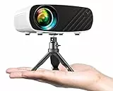 Mini Proiettore per Smartphone, ELEPHAS Proiettore Portatile 1080P Full HD, 13000Lux Proiettore 4k con Treppiede e Borsa, Videoproiettore compatibile con Telefono/Windows/TV Stick/HDMI/USB