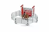 Schleich- Toro da Rodeo con Cowboy, 41419
