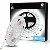 NUOVA GERMANY 5 Metri Striscia LED Bianco Freddo 6000K SMD2835 120LED/m, 24V Dimmerabile Alta Luminosità, 18W/M, 90W, 6500Lumen Totali, Luce Nastro Luminoso, IP20 (5M Fredda 6000K)
