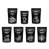 Affumicami - Trucioli per Affumicatura + Ricettario FREE - 6 Buste da 100gr di Olivo, Mandorlo, Quercia, Arancio, Limone, Noce - 1x40gr Avocado - Chips di Legno per Affumicatore a Freddo