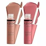 NYX Professional Makeup Butter Gloss, Lucidalabbra non Appiccicoso, Madeleine & Tiramisu, Confezione da 2