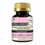 LABOTTEGADEGLIINTEGRATORI - Collagene Acido Ialuronico Coenzima Q10 Complesso Bellezza con Biotina Zinco Selenio Metionina Rame Vitamina C | 100 compresse 1 al dì | Pelle Capelli Unghie