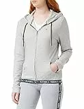 Tommy Hilfiger Felpa con Cappuccio e Zip Donna Terry Cerniera, Grigio (Grey Heather), S