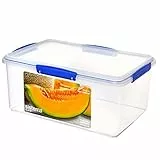 Sistema Contenitore per alimenti KLIP IT | 9,6 L | Contenitore per frigorifero/congelatore impilabile e ermetico con coperchio | plastica senza BPA | clip blu | 1 pezzo