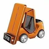 Stazione di ricarica wireless 5 in 1, supporto per caricabatterie senza fili con sveglia e luce, per telefono e orologio, colore: arancione