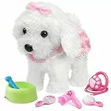 OR OR TU Cane Giocattolo che Cammina e Abbaia，Telecomando Animali Giocattolo per Bambini，Peluche Cane Interattivo Giocattolo，Cagnolino con Guinzaglio Giocattolo per 3 4 5 6+ Anni Bambini Regali