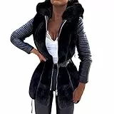 MaNMaNing Giacca Invernale Donna Felpa con cappuccio da donna con giacca in pile con zip Giacca calda con cappuccio basic Giacca felpata causale con cappuccio Giacca in peluche Giacca con cappuccio
