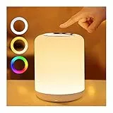 SOLIDEE Touch Dimmable Night Lamp, Led Luce Notturna Bambini, Con 256 RGB Lampada Da Tavolo Bianco Caldo, Luce Notturna Batteria Di Ricarica Usb, Timer Di 1 Ora Per Camera Da Letto / Soggiorno
