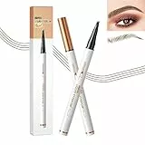 Penna Sopracciglia Probuk Matita Sopracciglia Waterproof, Microblading Sopracciglia, 4D Matita per Sopracciglia Liquida con Quattro Punte, Anti Sudore, Durevole e non Sbiadisce (#02Marrone scuro)