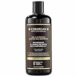 Kerargan - Shampoo Anti-Caduta all'Olio di Ricino - Rinforza & Favorisce la Crescita - Capelli Secchi e Fragili - Arricchito di Cheratina, Olio di Argan, Aloe Vera - Senza solfati,OGM,silicone - 500ml