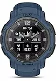 Garmin Instinct Crossover - Solar, Smartwatch ibrido, 45mm, Ricarica solare, Rugged design e Lancette Super-Luminova, Autonomia 70 giorni, +30 Sport, GPS, Cardio, SpO2, Activity Tracker (Tidal Blue)