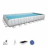 Bestway Power Steel Rectangular Pools, Grey