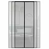 ARCOL Zanzariera Magnetica per Porta Finestra Regolabile con Fettucce a Strappo, accorciabile (155x240 cm, Nero)