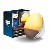 Philips HF3531/01 Wake-up Light (Funzione display per l'alba, display touch, 7 suonerie, radio digitale FM, luce per sveglia)