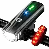 IPSXP 2500 Lumens Luci Bicicletta LED,Ricaricabili USB Super Luminoso Luce Bici Anteriore e Posteriore,Impermeabile IP65 Luci Bicicletta per Bici Strada e Montagna-Sicurezza per Notte