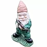 REYOK Gnomi da giardino Statua in miniatura di nano, Gnomi da Giardino Statue,Accessori da giardinaggio in resina, giardino decorazioni statue, per Patio Prato Decorazione 1 Pezzi