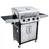 Char-Broil New Convective Series 440S, Griglia Barbecue A Gas A 4 Fuochi Con Fuoco Laterale, 65 X 47 Cm, Argento Nero