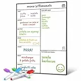 Smart Panda Lavagna Calendario Magnetico Frigorifero - Perfetta per Pianificare I Pasti, Segnarsi La Lista della Spesa e Aiutarsi nello Studio - Lavagnetta Magnetica - Settimanale - in Italiano