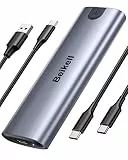 M.2 NVME Enclosure, Beikell Tool-Free Case SSD M.2 da 10 Gbps USB 3.2 Gen 2*1 Adattatore da NVMe a USB per 2230/2242/2260/2280 M.2 NVMe/SATA SSD di M-Key o M+B Key con Cavi USB C a C e USB A a C