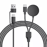 luoshaPUCY 3 in 1 Cavo di Ricarica Caricatore Compatibile con Samsung Galaxy Watch 5 Pro/5/4/4 Classic/3/Active 2, Cavo di Tipo C per Galaxy S22/21/20+