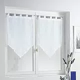 Douceur D'Intérieur - 1622344, Tendaggio Fiocco Con Passanti , 2 X 60 X 160 Cm , Lissea , Velo Sabbia , Bianco