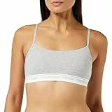 Calvin Klein Unlined Bralette (Average), Imbottitura, Donna, M, Grigio (Grey Heather)