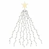 SALCAR La catena luminosa dell'albero di Natale dotata di 8 ghirlande e 280 LED. La catena luminosa dell'albero di Natale è dotata di anello e 10 Stella dell'albero di Natale sulla parte superiore.
