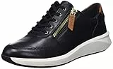 Clarks Una Rio Zip, Scarpe da Ginnastica Donna, Pelle Nera, 40 EU