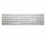 HP - PC 3Z729AA, 970 Tastiera wireless programmabile, 20 tasti programmabili, retroilluminata, connessione Bluetooth, digitazione silenziosa, batteria ricaricabile, dongle, bianca