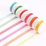 Vaessen Creative Set Nastro Organza, Estate, 6 Colori, 6mm x 2m, Bordo Decorativo per la creazione di biglietti per Pasqua, Scrapbooking, Confezioni regalo, Regali per battesimo e Progetti Creativi