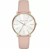 Michael Kors PYPER Orologio da Donna, Misura Cassa 38 mm, Movimento a Tre Lancette, Cinturino in PVC, Rosa