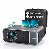Proiettore WiFi Bluetooth 500 ANSI 1080P Nativo Full HD, Supporta 4K, YABER V9 Videoproiettore Fuoco Automatica Keystone, Funzione Zoom per Telefono/TV Stick/PS5 HDMI AV USB