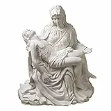 Design Toscano PD1903 Statua in Marmo Sintetico la Pietà, Grande, Bianco