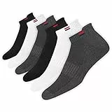 NAVYSPORT Calzini sportivi unisex in cotone con cuscino per corsa, palestra, allenamento, abbigliamento casual, per uomo e donna, Confezione da 6 (Taglia: 38-42, Multicolore)