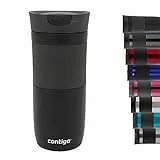 Contigo Tazza Termica Byron Snapseal, 470ml, Tazza Caffè da Viaggio in Acciaio Inossidabile, Contenitore Termico a Tenuta Stagna, con Coperchio Privo di BPA, Nero Opaco(Matte Black)