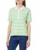 Tommy Hilfiger Maglietta Polo Maniche Corte Donna 1985 Pique Stripe Polo Regular Fit, Bianco (Breton Stripes W White/Spring Lime), XS
