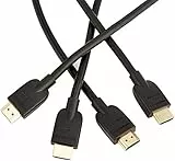 Amazon Basics Cavi Ultra HD HDMI 2.0 ad alta velocità, HDMI-A a HDMI-A, formati 3D supportati, con Audio Return Channel, 3 m, Confezione da 2, Nero