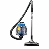Amazon Basics - Aspiratore a cilindro, potente, compatto e leggero, senza sacchetto, per pavimenti duri e in moquette, filtro HEPA, 700 W, 2.0 L, EU, Nero/Blu