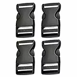 Fibbie a Scatto Doppie Dimensione 50 mm 4Pz Fibbia Clip Cintura Fibbia a Clip Zaino Fibbia Plastica Chiusura a Scatto Zaino Ricambi Chiusura Zaini DIY Fibbie Plastica Clip sgancio laterale confezione