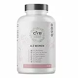 CYB A-Z Vitamine e Minerali per Donna, con Calcio, Ferro, Zinco, Acido Folico e Altro, Senza Glutine, Lattosio e Soia, 365 Compresse, (L'imballaggio può variare)