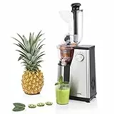 H.Koenig GSX18 Estrattore di succo Tubo Extra Large, 60 giri/min, Spremitura Lenta, Acciaio Inox, BPA Free 1L, 400W