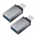 YAWALL Adattatore USB C a USB, USB C Maschio a USB A Femmina, converte Thunderbolt 3 a USB 3.1/3.0/2.0 per MacBook PRO, Chromebook, Pixelbook, Galaxy S8 S9 Plus Note 8 9, LG V40 G7 G6(2 Pezzi)