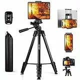Treppiede Smarthphone, 2023 Nuovo 172cm/67in Treppiedi Fotocamera Cavalletto Smartphone per iPhone/Samsung/Huawei/iPad/Reflex, Cavalletto Telefono con Supporto Telefono e Telecomando Bluetooth