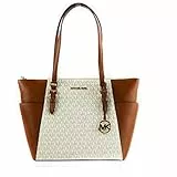 Michael Kors Charlotte Large Top Zip Tote, Vaniglia., Large