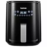 Tiastar 5,5 Litri Friggitrice ad Aria Calda, Air Fryer con Tempo Temperatura Regolabili 1700W, 6 Funzioni Preimpostate, LED Touch Screen, Friggitrice senza olio con Cestello Anti-Aderente, senza BPA