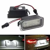 LncBoc Lampadine a LED per targa, 18 SMD 4014, 6000 K, colore bianco freddo, per F-ord Fiesta, Focus DA3, S-MAX, C-MAX, Grand C-max, Mondeo BA7, Kuga, Galaxy, 2 pezzi